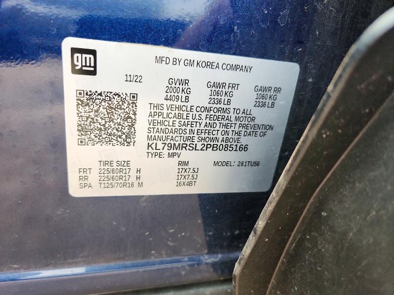 50697806 :رقم المزاد ، KL79MRSL2PB085166 vin ، 2023 Chevrolet Trailblazer مزاد بيع