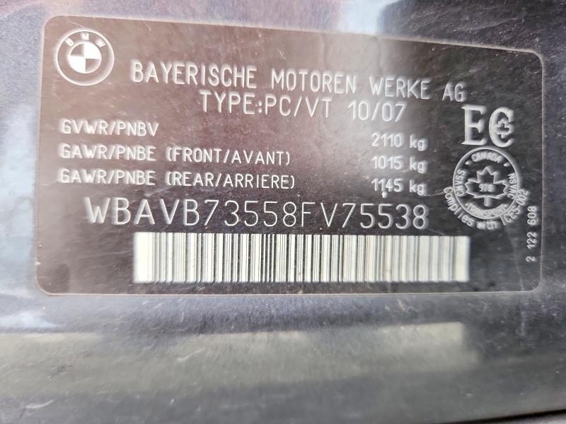 Aukcja sprzedaży 2008 Bmw 335, vin: WBAVB73558FV75538, numer aukcji: 48536156