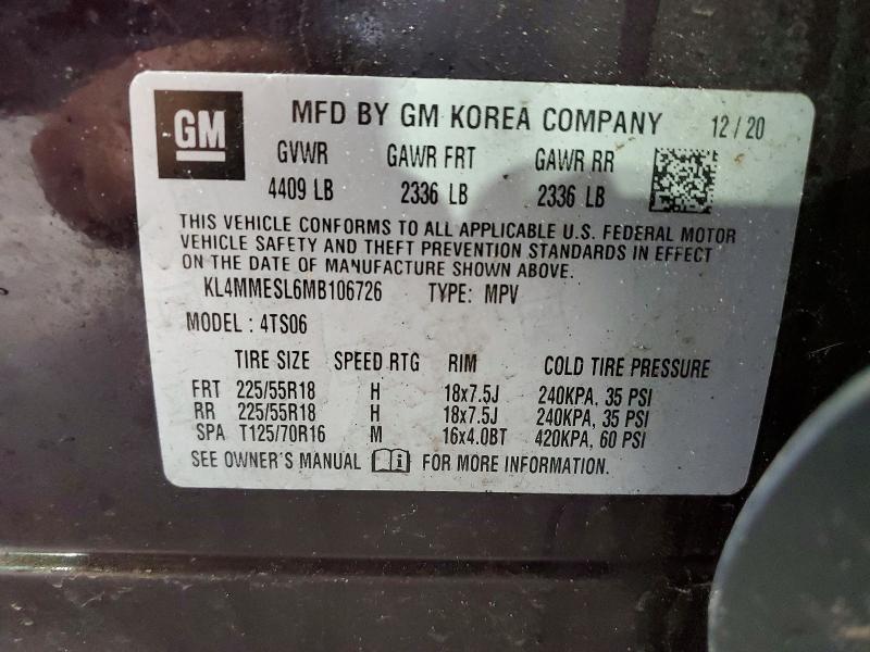 Aukcja sprzedaży 2021 Buick Encore Gx, vin: KL4MMESL6MB106726, numer aukcji: 48138846