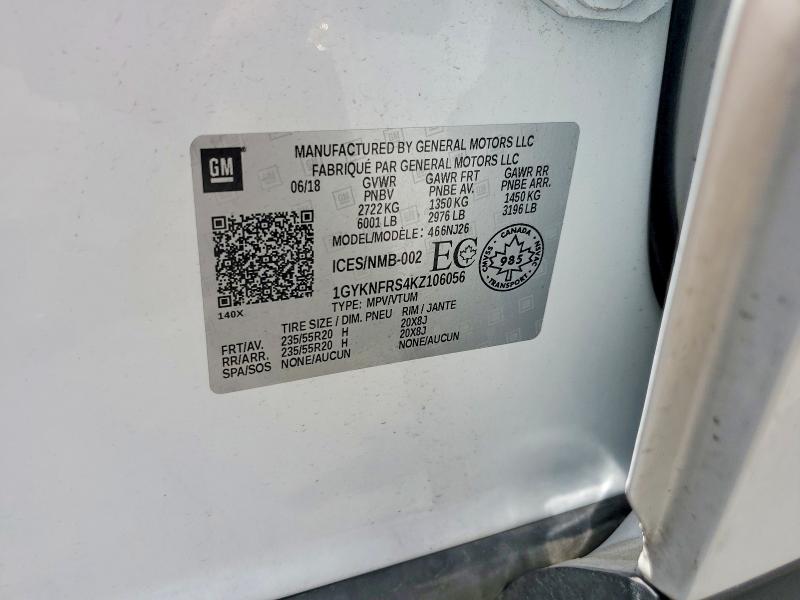 Aukcja sprzedaży 2019 Cadillac Xt5, vin: 1GYKNFRS4KZ106056, numer aukcji: 50392186