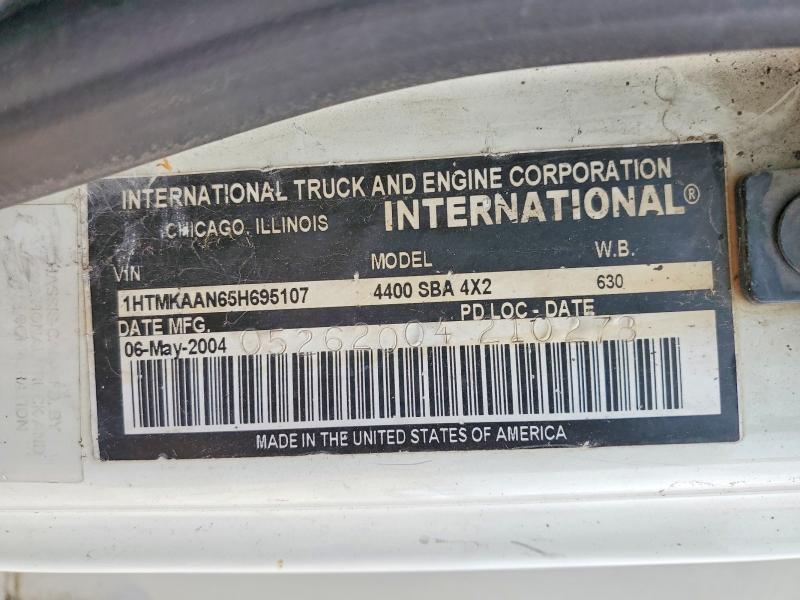 58151806 :رقم المزاد ، 1HTMKAAN65H695107 vin ، 2005 International 4000 مزاد بيع