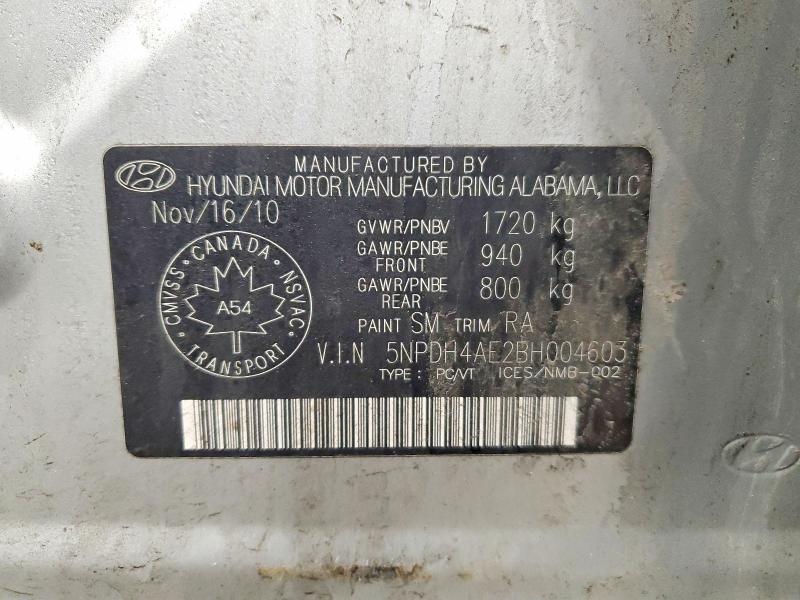 Auction sale of the 2011 Hyundai Elantra, vin: 5NPDH4AE2BH004603, lot number: 50234436