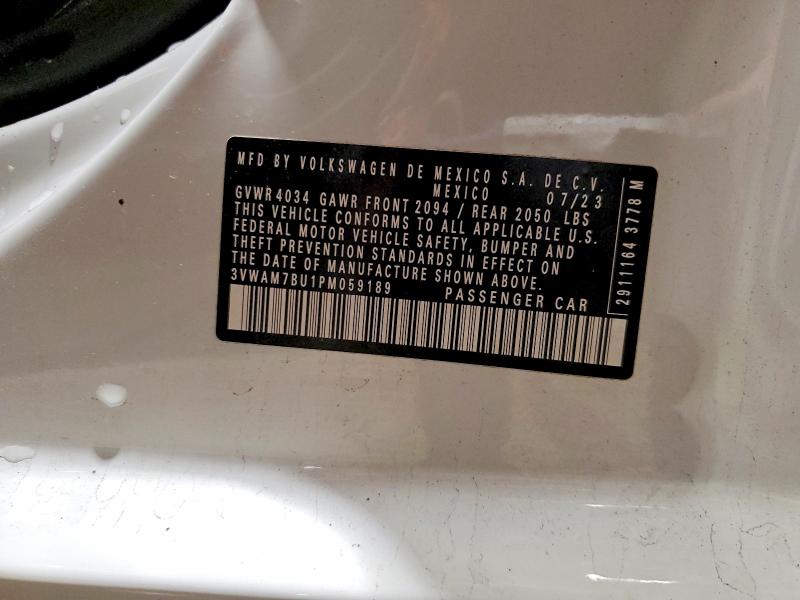 Продажа на аукционе авто 2023 Volkswagen Jetta, vin: 3VWAM7BU1PM059189, номер лота: 51787456