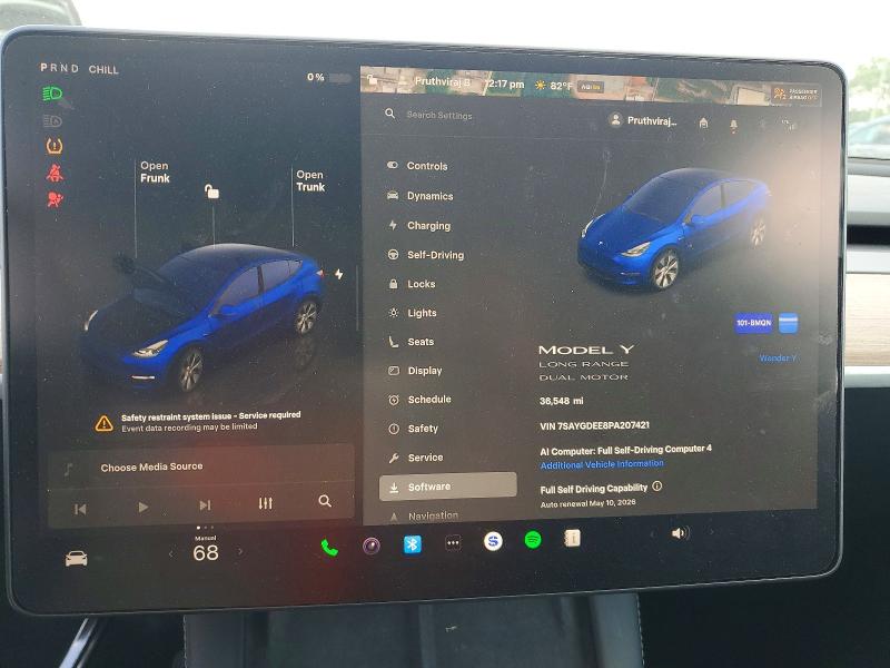 Продажа на аукционе авто 2023 Tesla Model Y, vin: 7SAYGDEE8PA207421, номер лота: 50529006