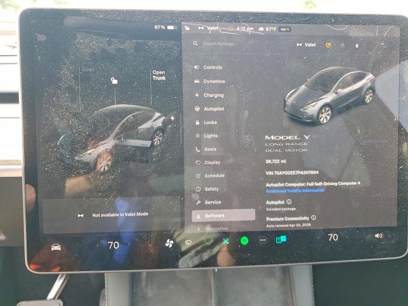 2023 Tesla Model Y მანქანა იყიდება აუქციონზე, vin: 7SAYGDEE7PA207894, აუქციონის ნომერი: 50168246