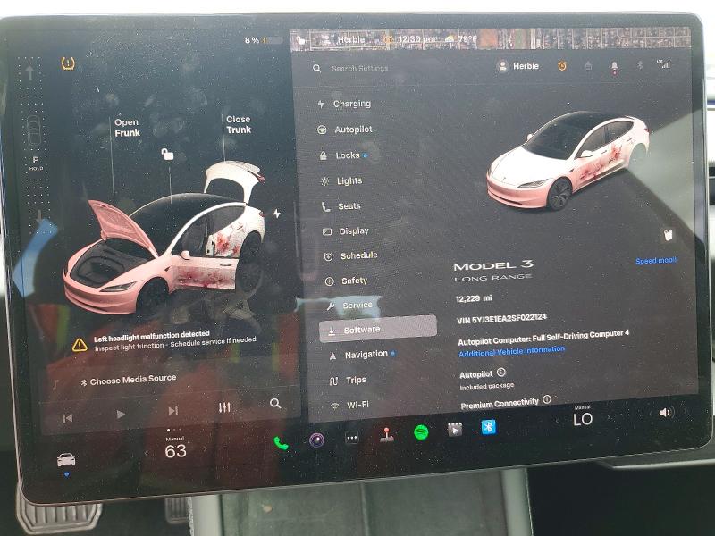 Продаж на аукціоні авто 2025 Tesla Model 3, vin: 5YJ3E1EA2SF022124, номер лоту: 48777646