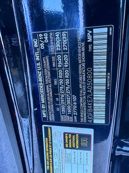 Продаж на аукціоні авто 2020 Mercedes-benz Gle, vin: 4JGFB4KE7LA050800, номер лоту: 49493506