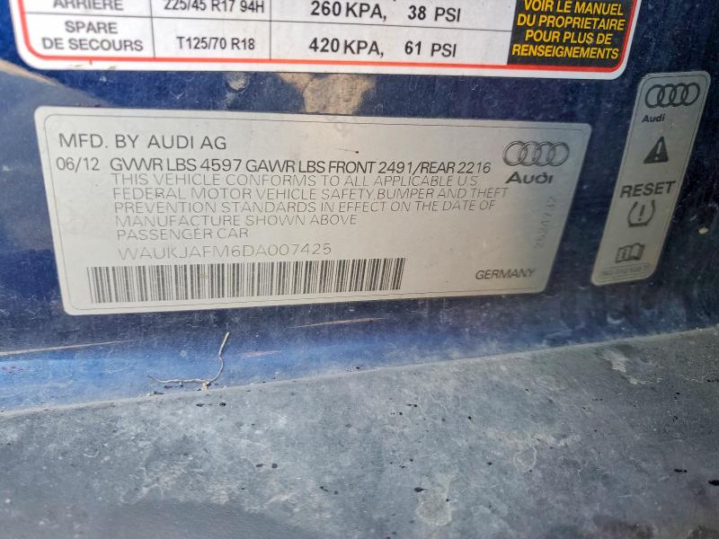 Aukcja sprzedaży 2013 Audi A3, vin: WAUKJAFM6DA007425, numer aukcji: 48711726