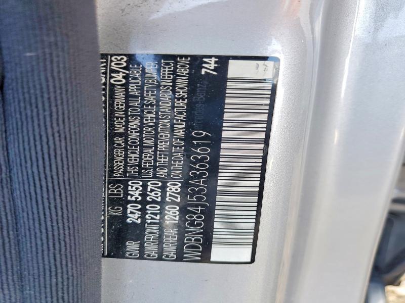 Aukcja sprzedaży 2003 Mercedes-benz S, vin: WDBNG84J53A363619, numer aukcji: 50171146