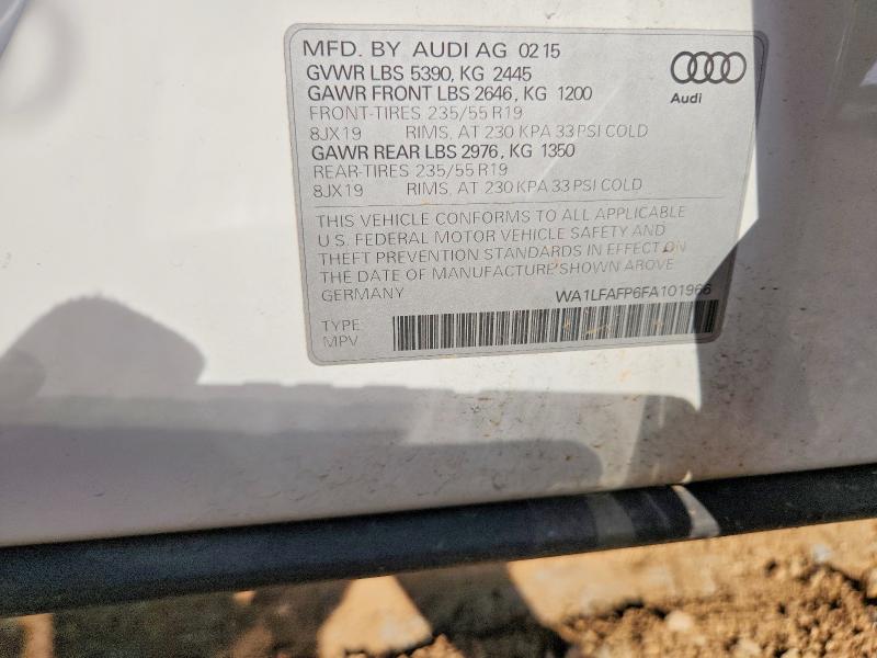 Продаж на аукціоні авто 2015 Audi Q5, vin: WA1LFAFP6FA101966, номер лоту: 49145506