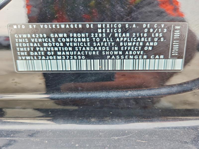 49989646 :رقم المزاد ، 3VWLL7AJ0EM372590 vin ، 2014 Volkswagen Jetta مزاد بيع
