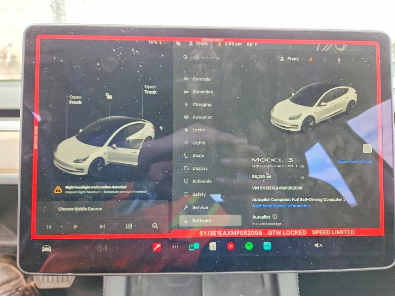 Продаж на аукціоні авто 2021 Tesla Model 3, vin: 5YJ3E1EAXMF052099, номер лоту: 51353076