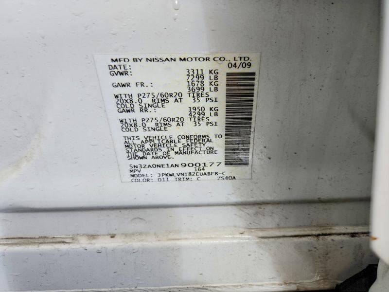 Aukcja sprzedaży 2010 Infiniti Qx56, vin: 5N3ZA0NE1AN900177, numer aukcji: 48698926