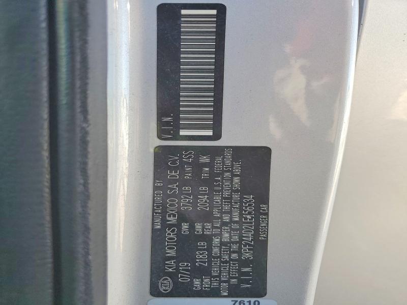 48850516 :رقم المزاد ، 3KPF24AD2LE156534 vin ، 2020 Kia Forte مزاد بيع