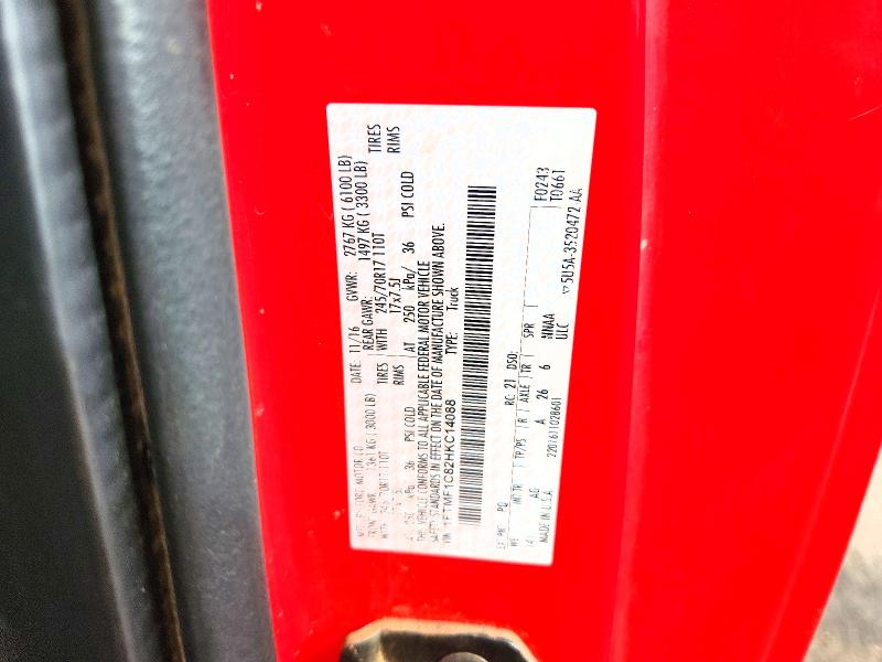 53788036 :رقم المزاد ، 1FTMF1C82HKC14088 vin ، 2017 Ford F150 مزاد بيع