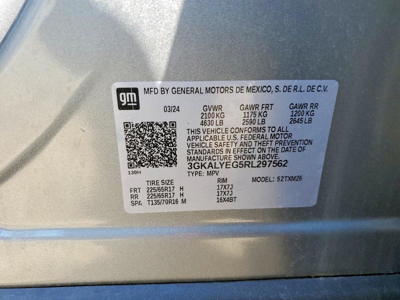 2024 Gmc Terrain მანქანა იყიდება აუქციონზე, vin: 3GKALYEG5RL297562, აუქციონის ნომერი: 48733516