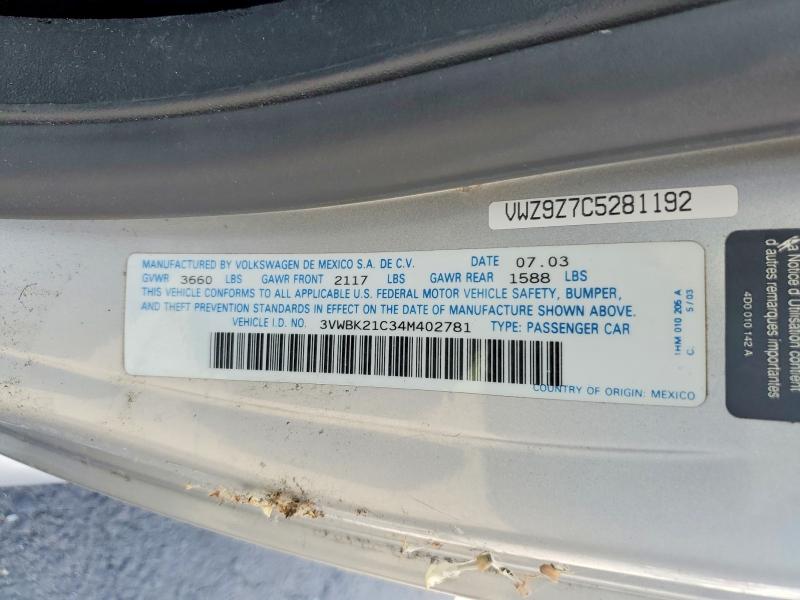 Продажа на аукционе авто 2004 Volkswagen New Beetle, vin: 3VWBK21C34M402781, номер лота: 49940086