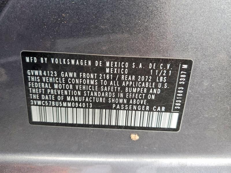 Aukcja sprzedaży 2021 Volkswagen Jetta, vin: 3VWC57BU5MM094013, numer aukcji: 49751126