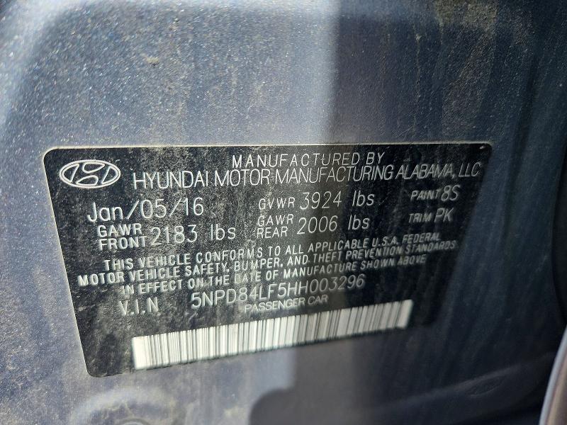 2017 Hyundai Elantra მანქანა იყიდება აუქციონზე, vin: 5NPD84LF5HH003296, აუქციონის ნომერი: 51851836