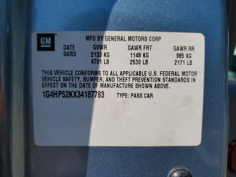 Aukcja sprzedaży 2003 Buick Lesabre, vin: 1G4HP52KX34187783, numer aukcji: 50776306