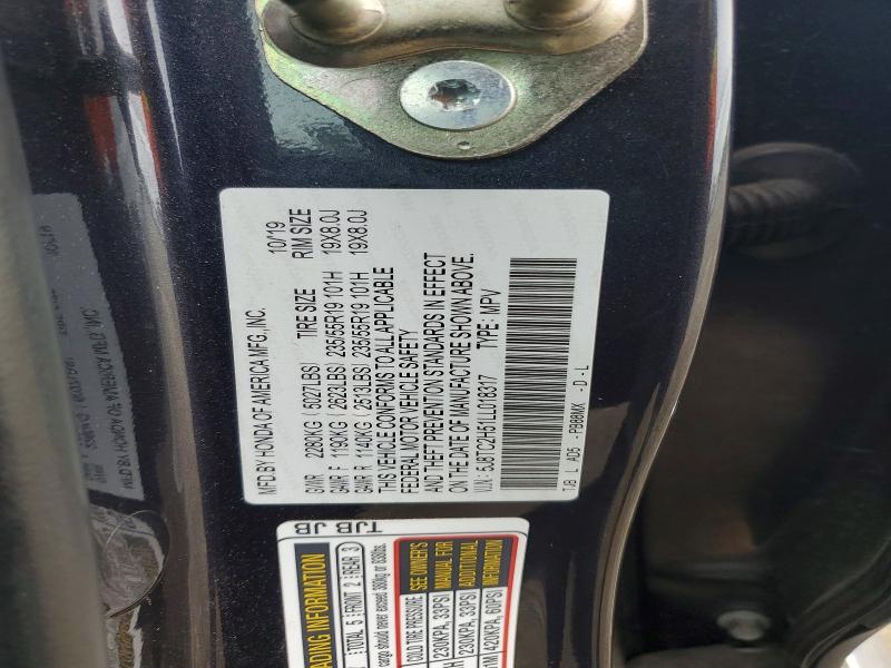51370896 :رقم المزاد ، 5J8TC2H51LL018317 vin ، 2020 Acura Rdx مزاد بيع