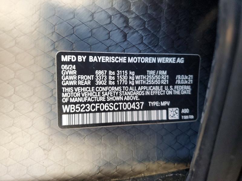 Aukcja sprzedaży 2025 Bmw Ix, vin: WB523CF06SCT00437, numer aukcji: 48624776