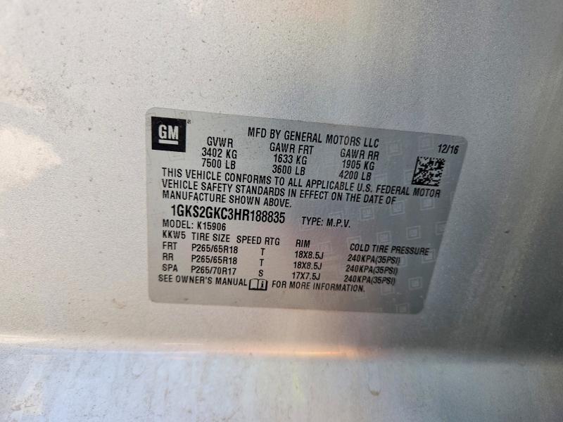 Продажа на аукционе авто 2017 Gmc Yukon Xl, vin: 1GKS2GKC3HR188835, номер лота: 51366976