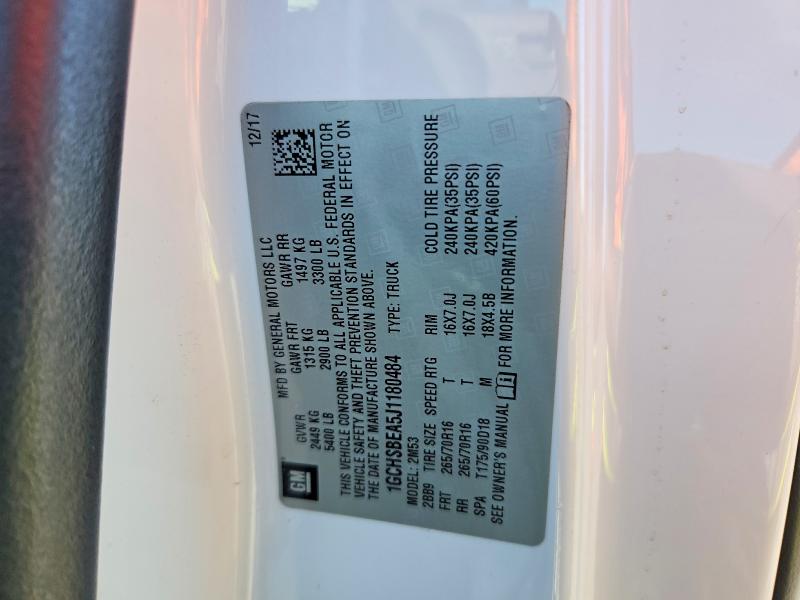 Aukcja sprzedaży 2018 Chevrolet Colorado, vin: 1GCHSBEA5J1180484, numer aukcji: 50618366