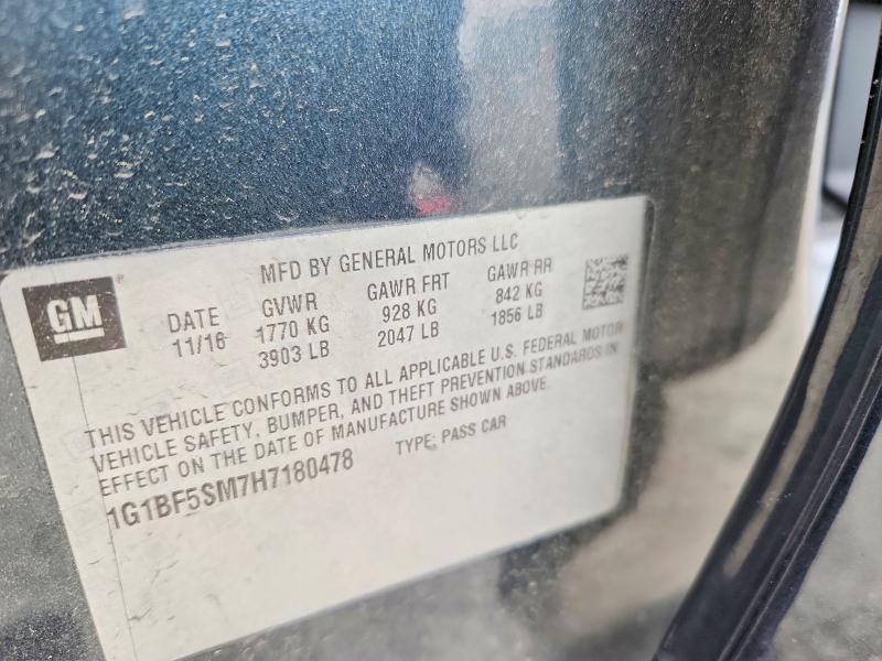Продаж на аукціоні авто 2017 Chevrolet Cruze, vin: 1G1BF5SM7H7180478, номер лоту: 51280286
