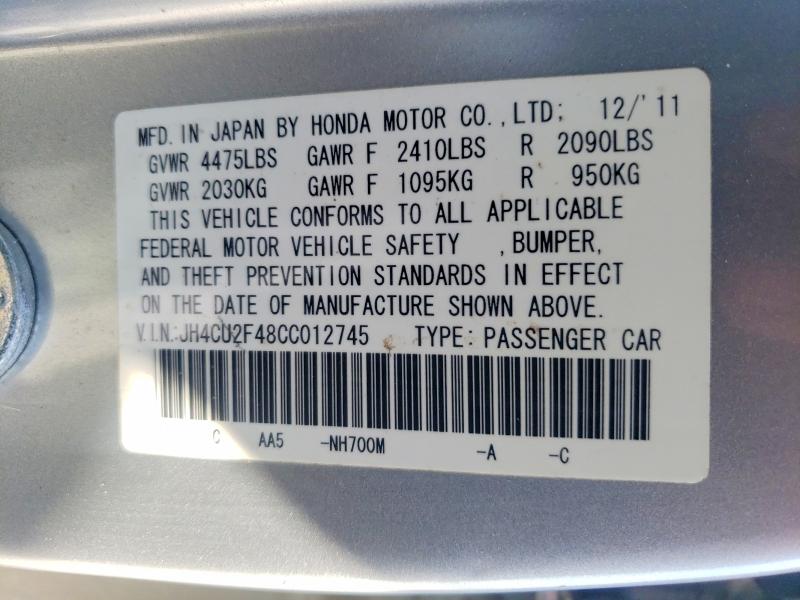 Продаж на аукціоні авто 2012 Acura Tsx, vin: JH4CU2F48CC012745, номер лоту: 47331046