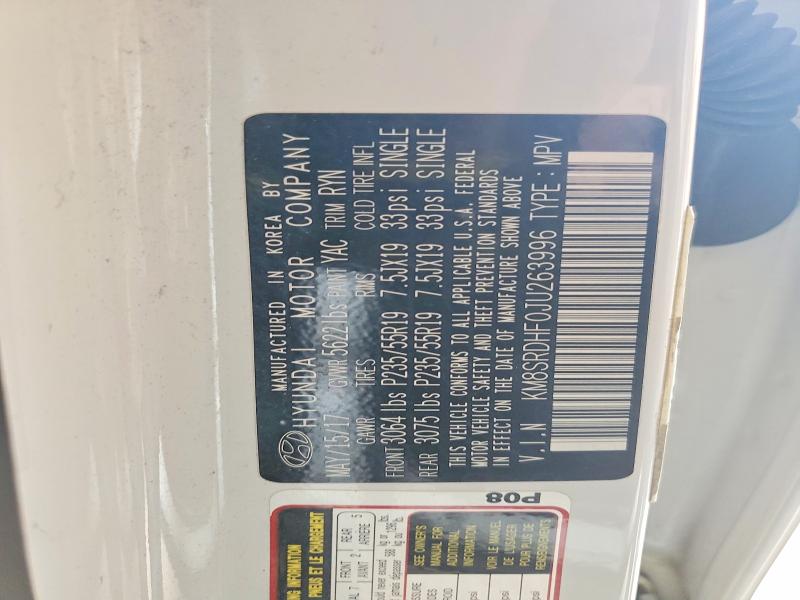 2018 Hyundai Santa Fe მანქანა იყიდება აუქციონზე, vin: KM8SRDHF0JU263996, აუქციონის ნომერი: 49196326