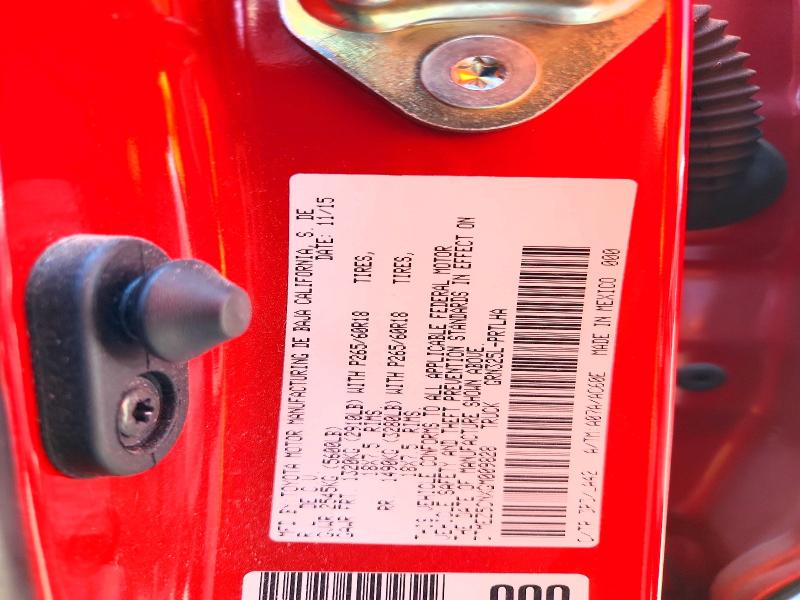 50531686 :رقم المزاد ، 3TMEZ5CNXGM009828 vin ، 2016 Toyota Tacoma مزاد بيع