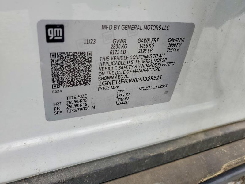 Aukcja sprzedaży 2023 Chevrolet Traverse, vin: 1GNERFKW8PJ329511, numer aukcji: 51324446