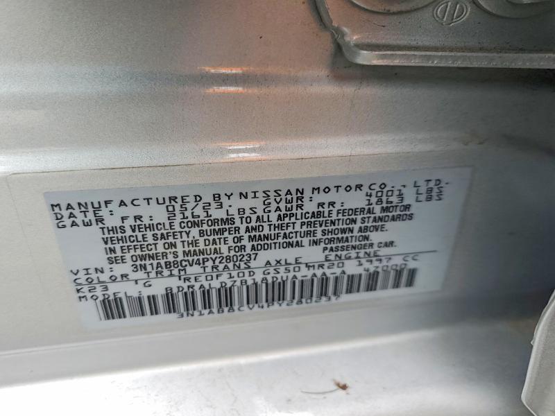 Продаж на аукціоні авто 2023 Nissan Sentra, vin: 3N1AB8CV4PY280237, номер лоту: 50988226