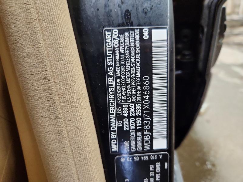 Aukcja sprzedaży 2001 Mercedes-benz E, vin: WDBJF83J71X046860, numer aukcji: 49248476