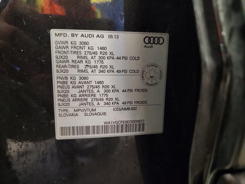 Aukcja sprzedaży 2014 Audi Q7, vin: WA1VGCFE9ED000627, numer aukcji: 49648926