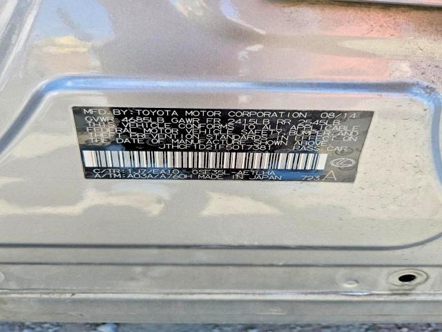 Продаж на аукціоні авто 2015 Lexus Is, vin: JTHCF1D21F5017381, номер лоту: 50068946