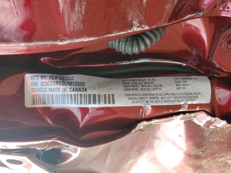 2020 Dodge Charger მანქანა იყიდება აუქციონზე, vin: 2C3CDXBG0LH213300, აუქციონის ნომერი: 49864066