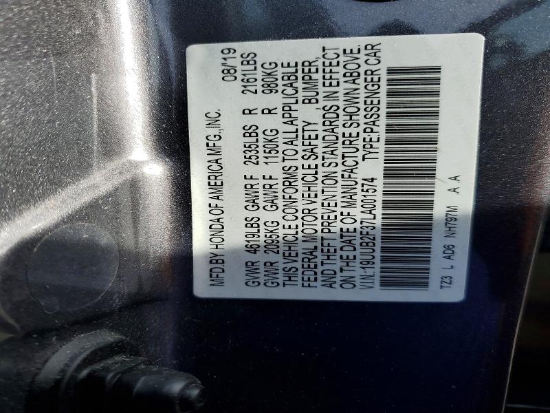 Aukcja sprzedaży 2020 Acura Tlx, vin: 19UUB2F37LA001574, numer aukcji: 51204436