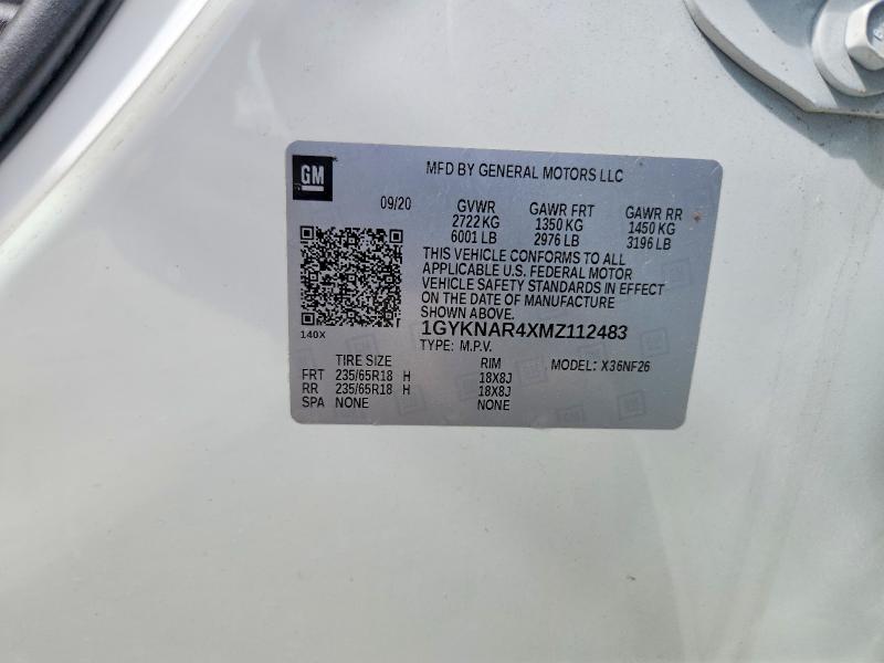 Aukcja sprzedaży 2021 Cadillac Xt5, vin: 1GYKNAR4XMZ112483, numer aukcji: 50457566