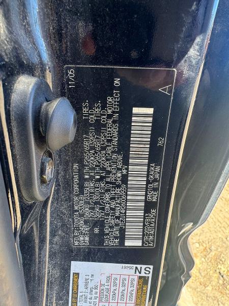 Aukcja sprzedaży 2006 Toyota 4runner, vin: JTEZU14R260069559, numer aukcji: 52071326