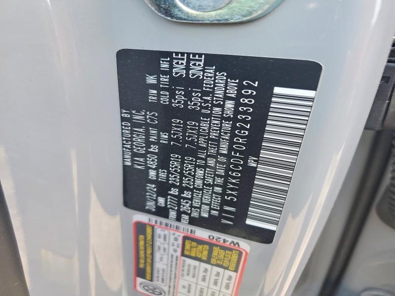 Aukcja sprzedaży 2024 Kia Sportage, vin: 5XYK6CDF0RG233892, numer aukcji: 49940686