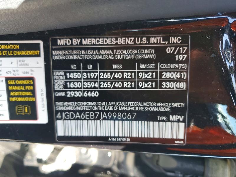 Продажа на аукционе авто 2018 Mercedes-benz Gle, vin: 4JGDA6EB7JA998067, номер лота: 50284256