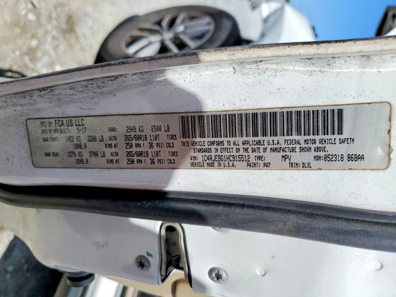 49830286 :رقم المزاد ، 1C4RJEBG1HC915512 vin ، 2017 Jeep Grand Cherokee مزاد بيع