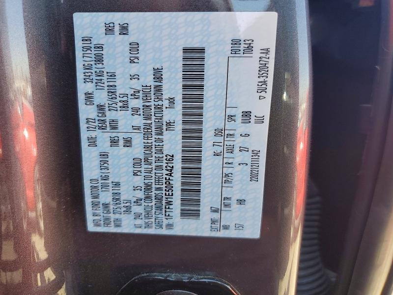 Aukcja sprzedaży 2023 Ford F150, vin: 1FTFW1E50PFA42162, numer aukcji: 48983816