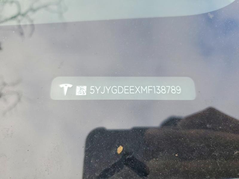 Продажа на аукционе авто 2021 Tesla Model Y, vin: 5YJYGDEEXMF138789, номер лота: 48935556