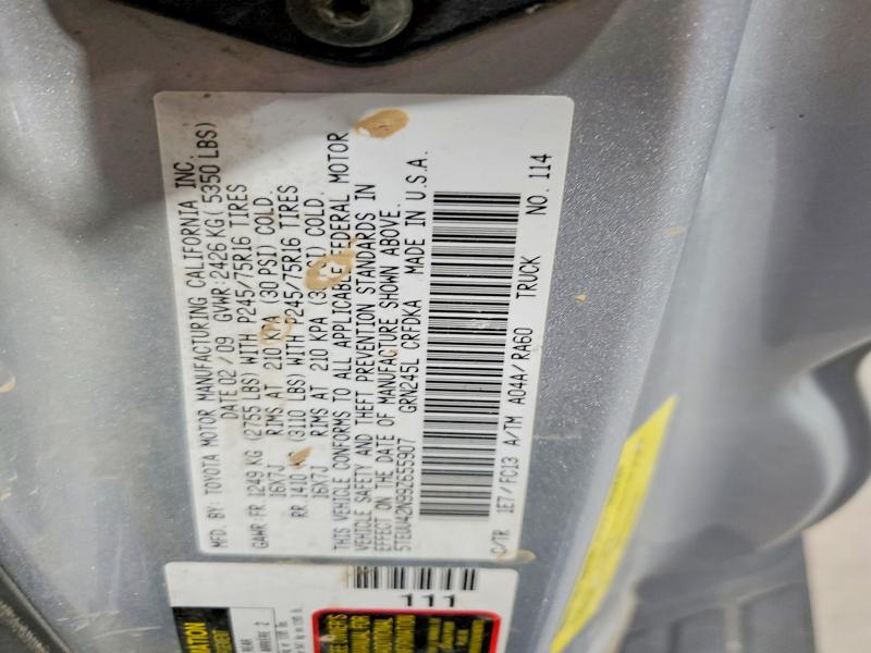 49832236 :رقم المزاد ، 5TEUU42N99Z655907 vin ، 2009 Toyota Tacoma مزاد بيع