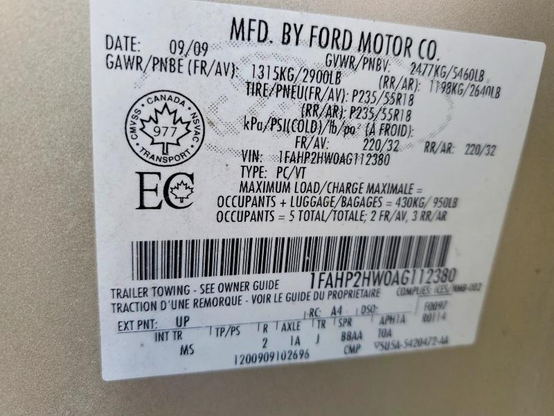 Aukcja sprzedaży 2010 Ford Taurus, vin: 1FAHP2HW0AG112380, numer aukcji: 49309576