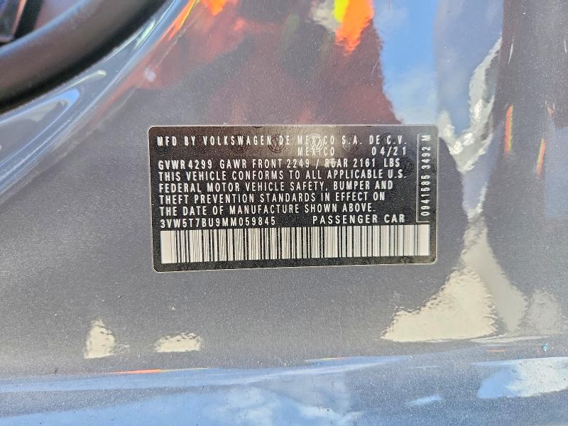 Aukcja sprzedaży 2021 Volkswagen Jetta, vin: 3VW5T7BU9MM059845, numer aukcji: 49420386