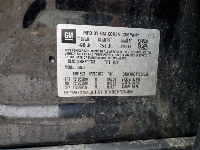 Продажа на аукционе авто 2019 Buick Encore, vin: KL4CJ1SB6KB797435, номер лота: 48669736